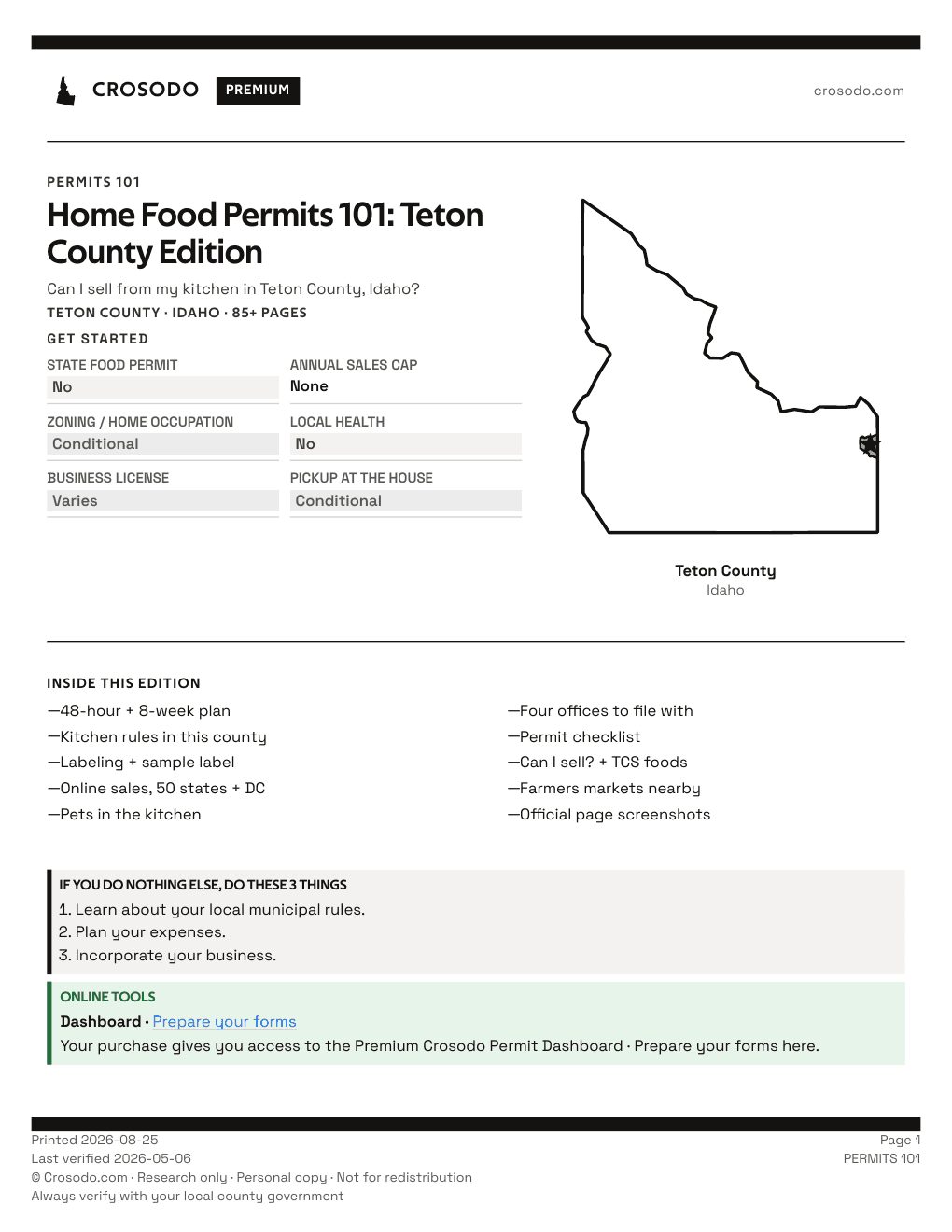 Permit Guide 101 cover for Teton County