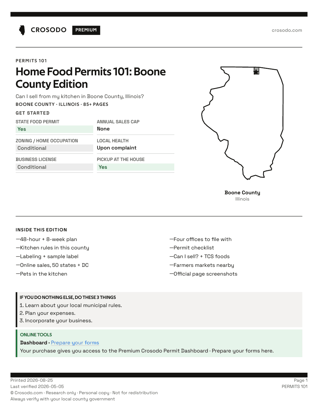 Permit Guide 101 cover for Boone County