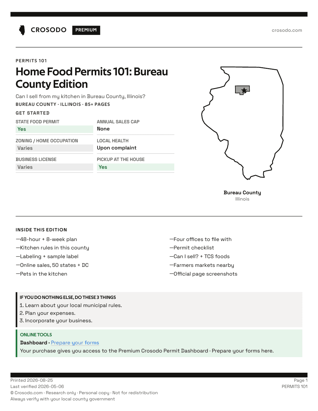 Permit Guide 101 cover for Bureau County