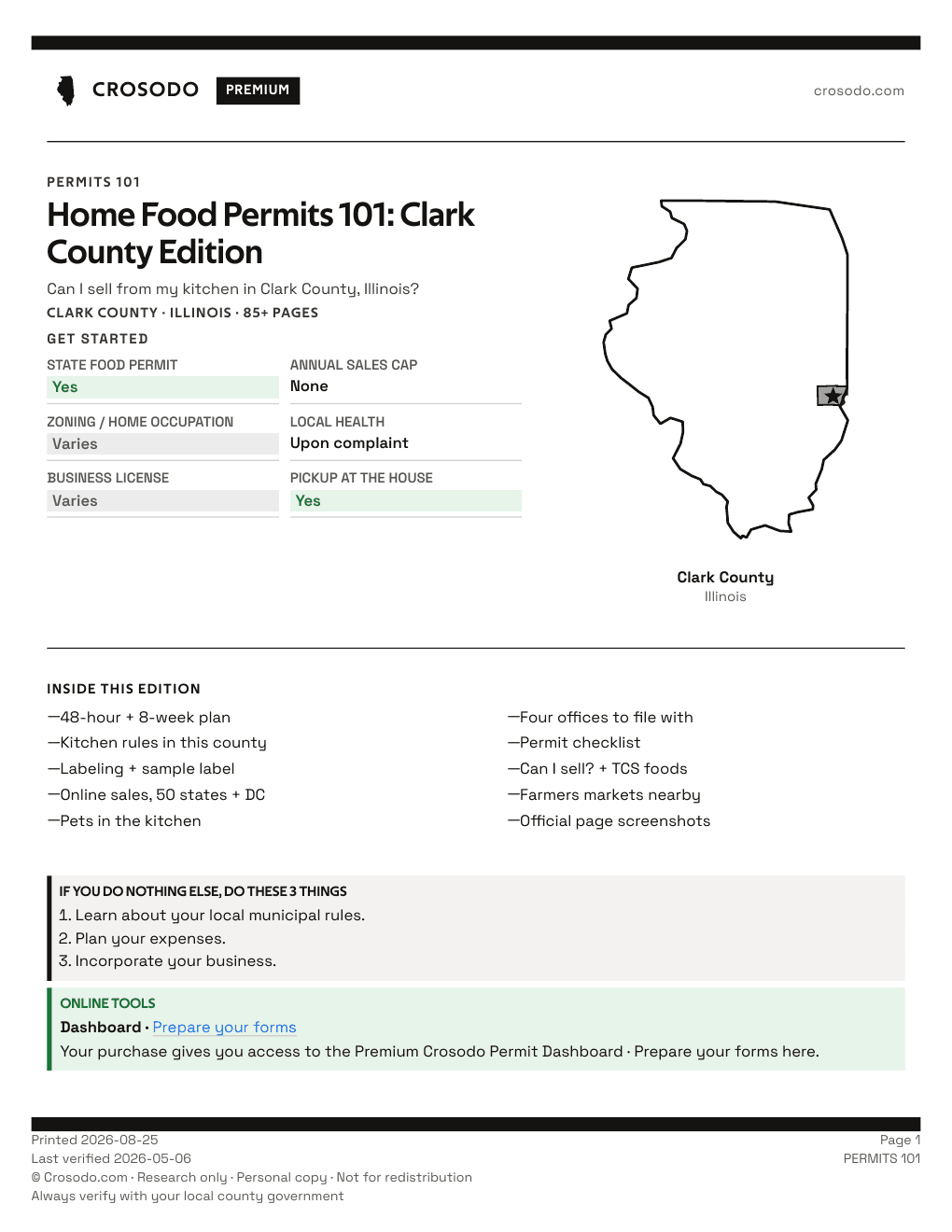 Permit Guide 101 cover for Clark County