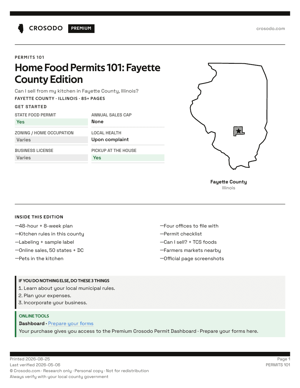 Permit Guide 101 cover for Fayette County