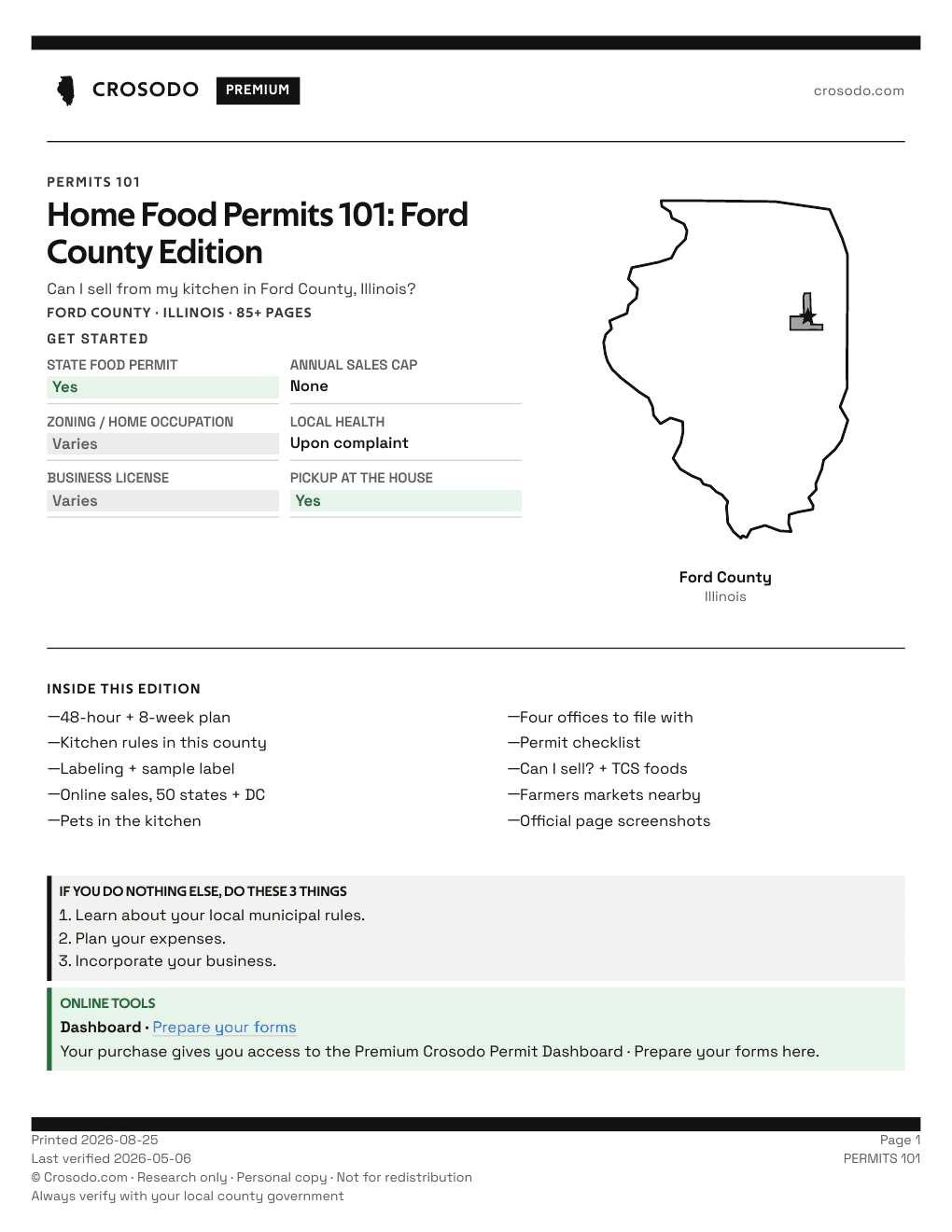 Permit Guide 101 cover for Ford County