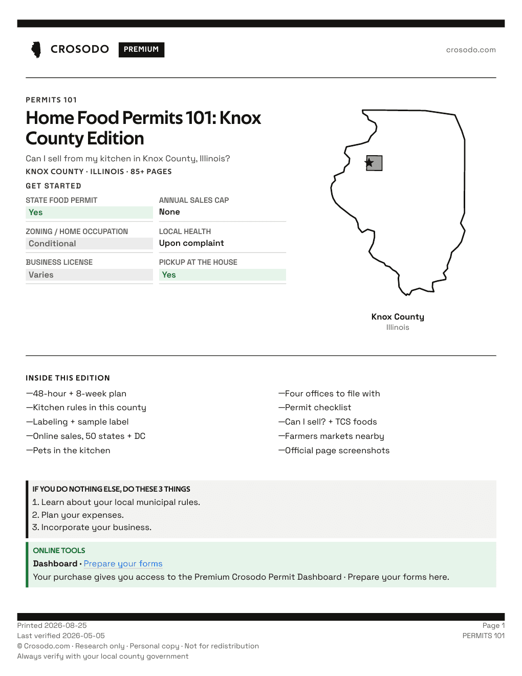 Permit Guide 101 cover for Knox County