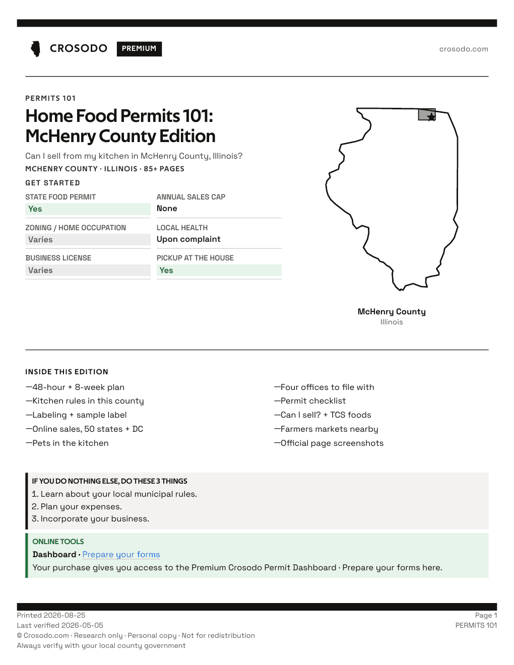 Permit Guide 101 cover for McHenry County