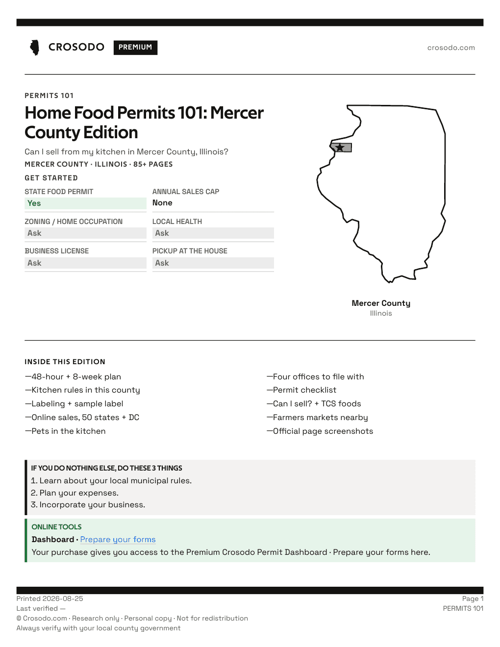 Permit Guide 101 cover for Mercer County