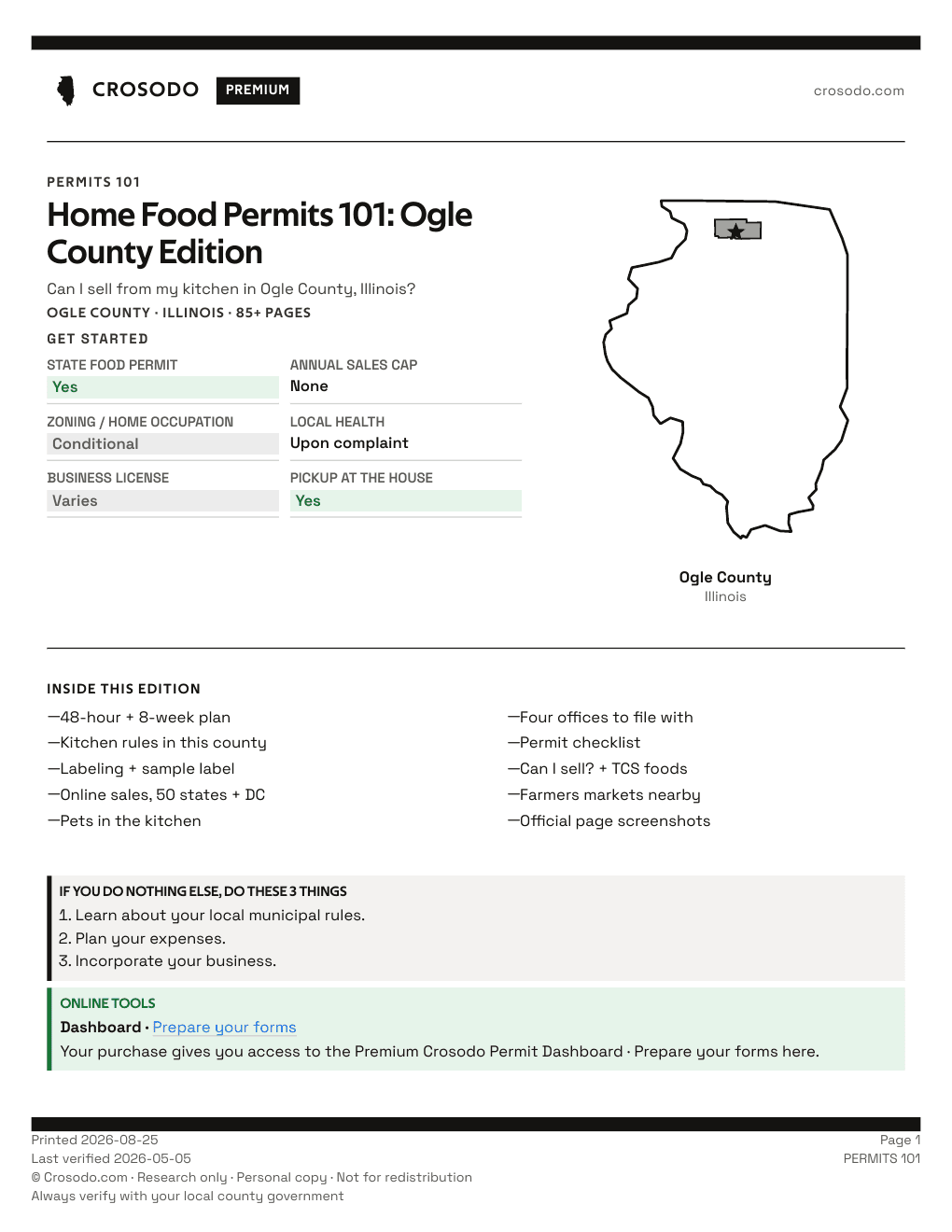 Permit Guide 101 cover for Ogle County