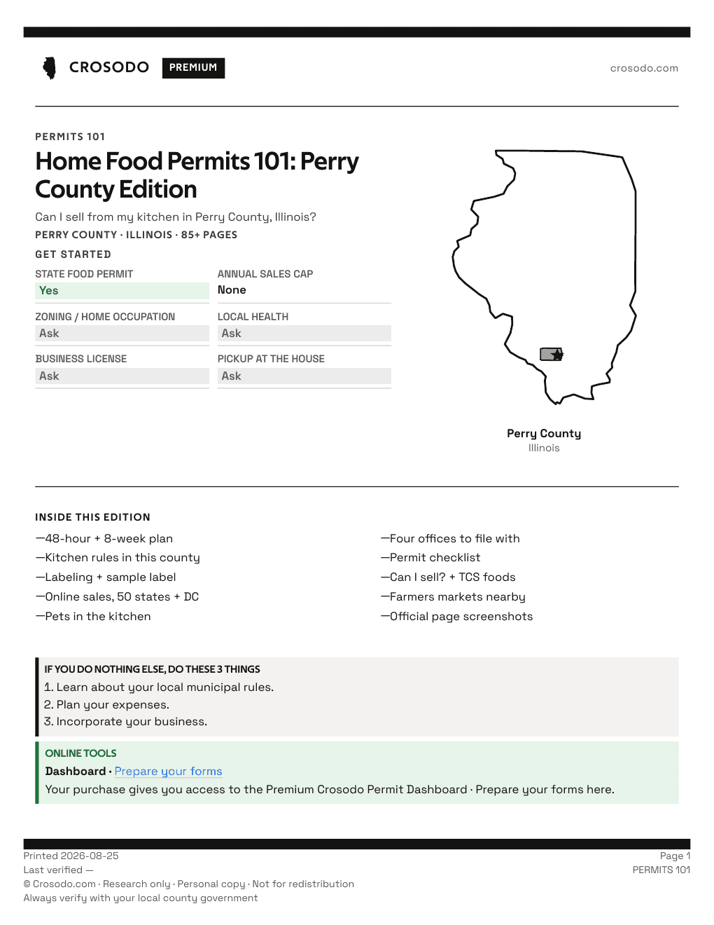 Permit Guide 101 cover for Perry County