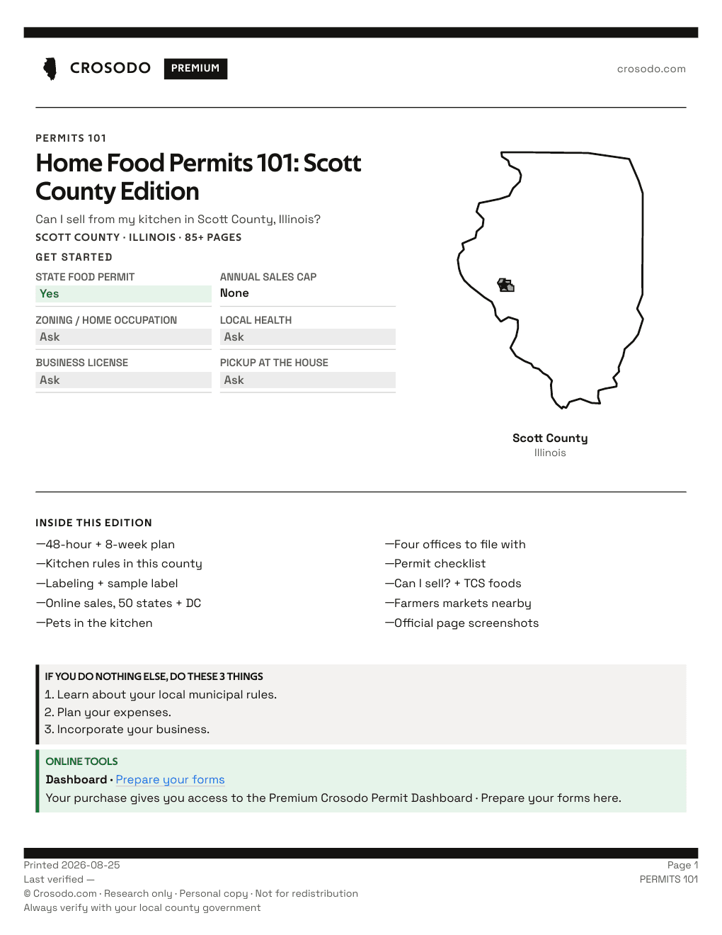 Permit Guide 101 cover for Scott County