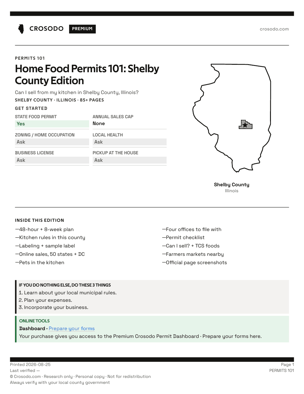 Permit Guide 101 cover for Shelby County