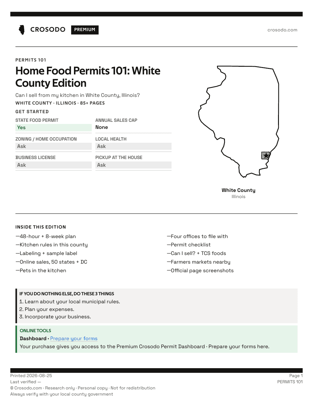 Permit Guide 101 cover for White County