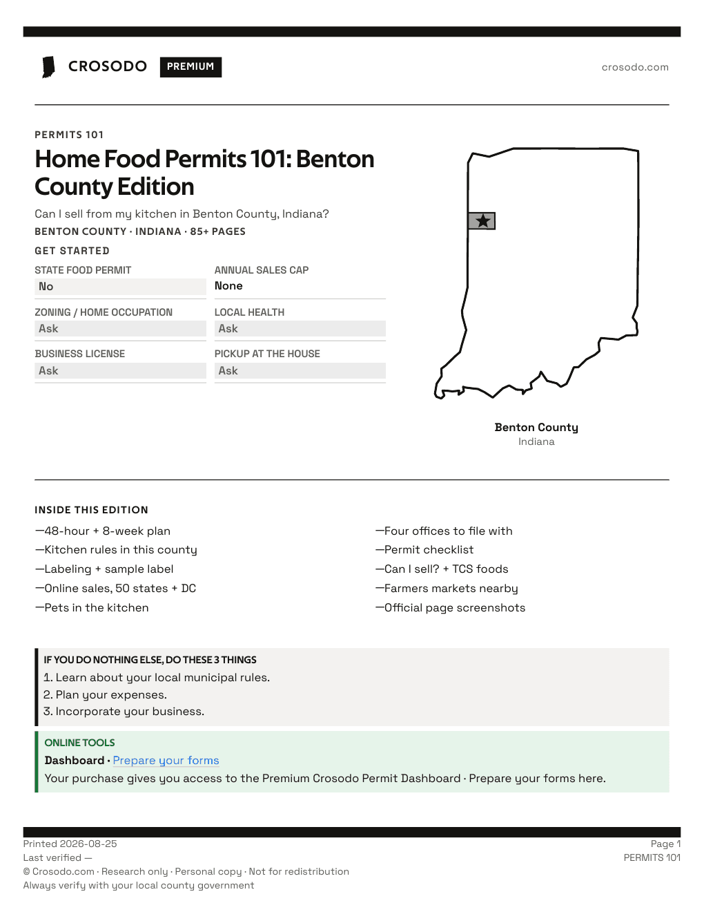 Permit Guide 101 cover for Benton County