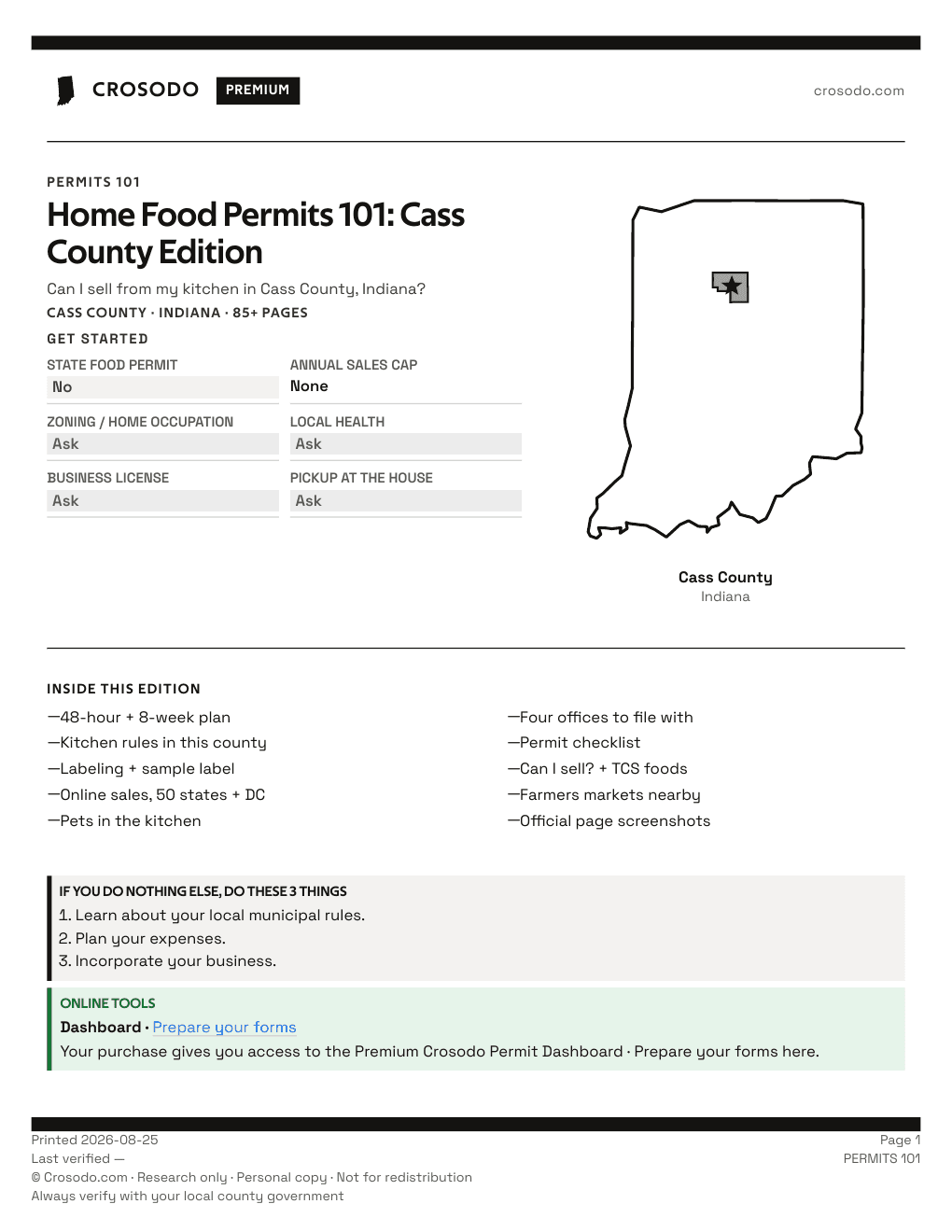 Permit Guide 101 cover for Cass County
