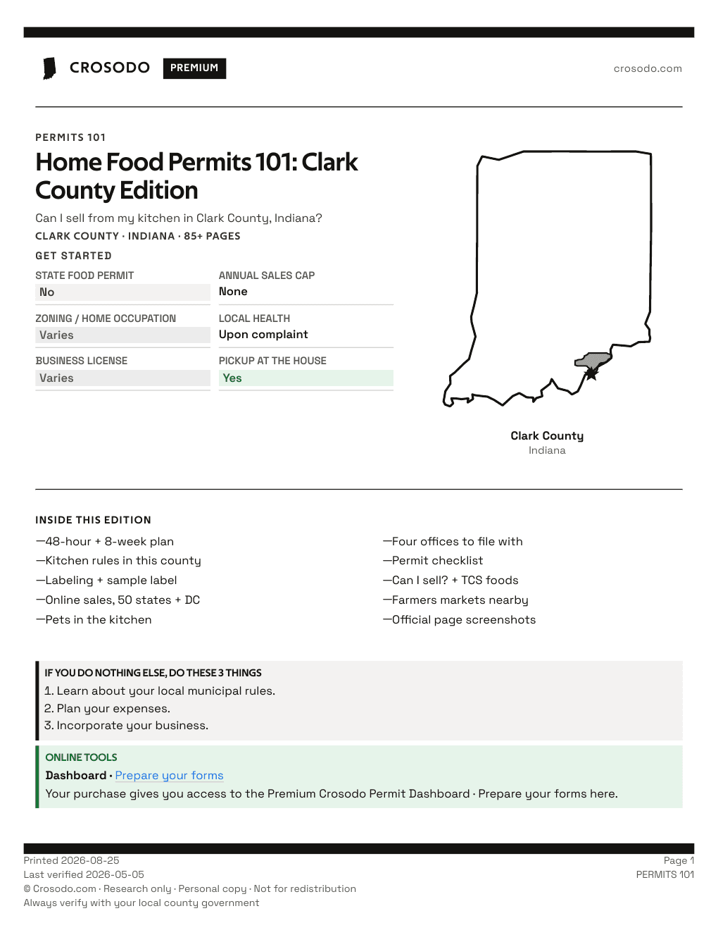Permit Guide 101 cover for Clark County