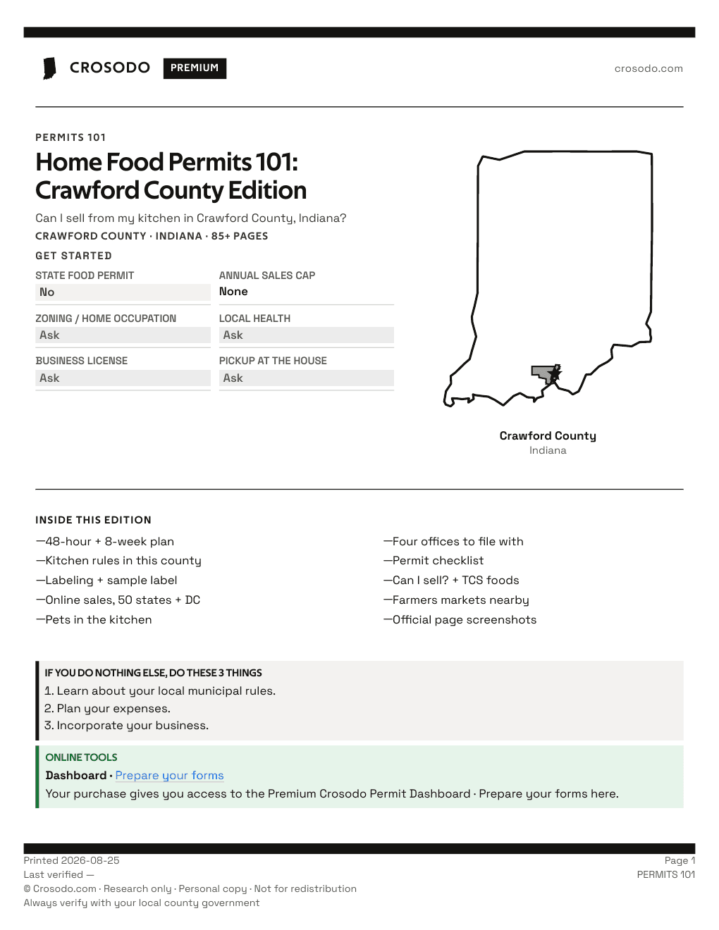 Permit Guide 101 cover for Crawford County
