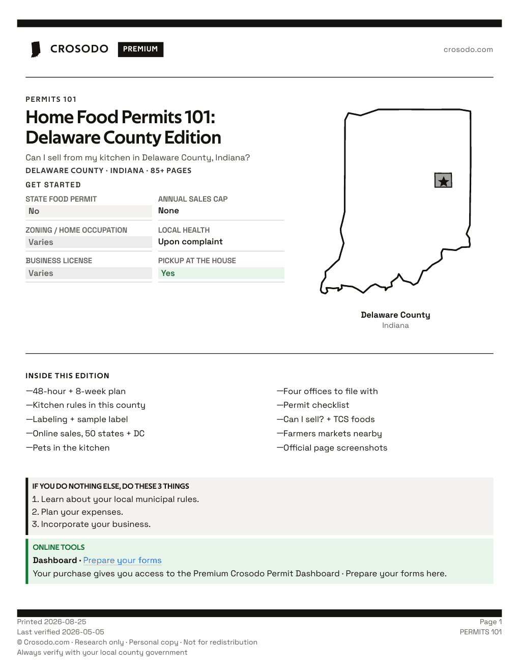 Permit Guide 101 cover for Delaware County