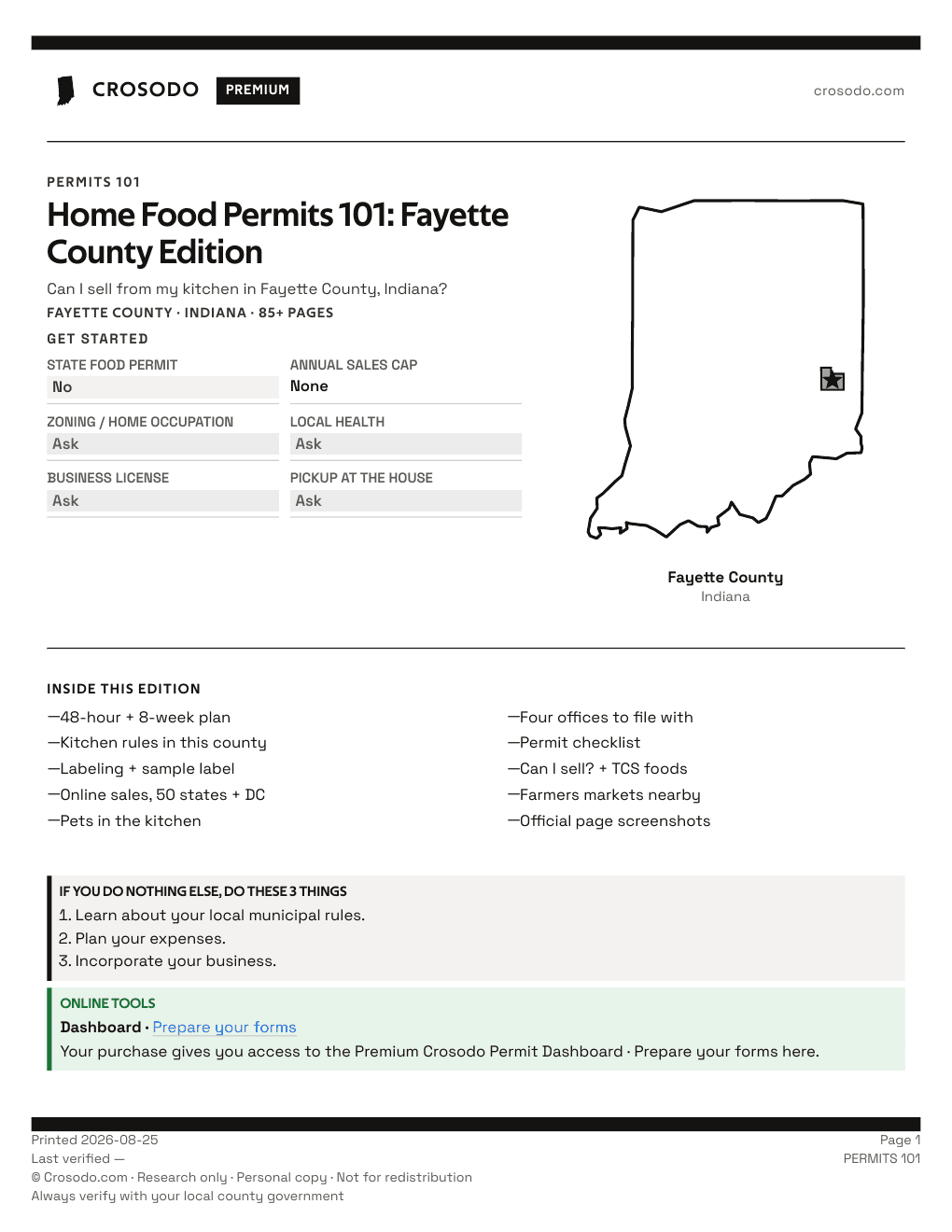 Permit Guide 101 cover for Fayette County