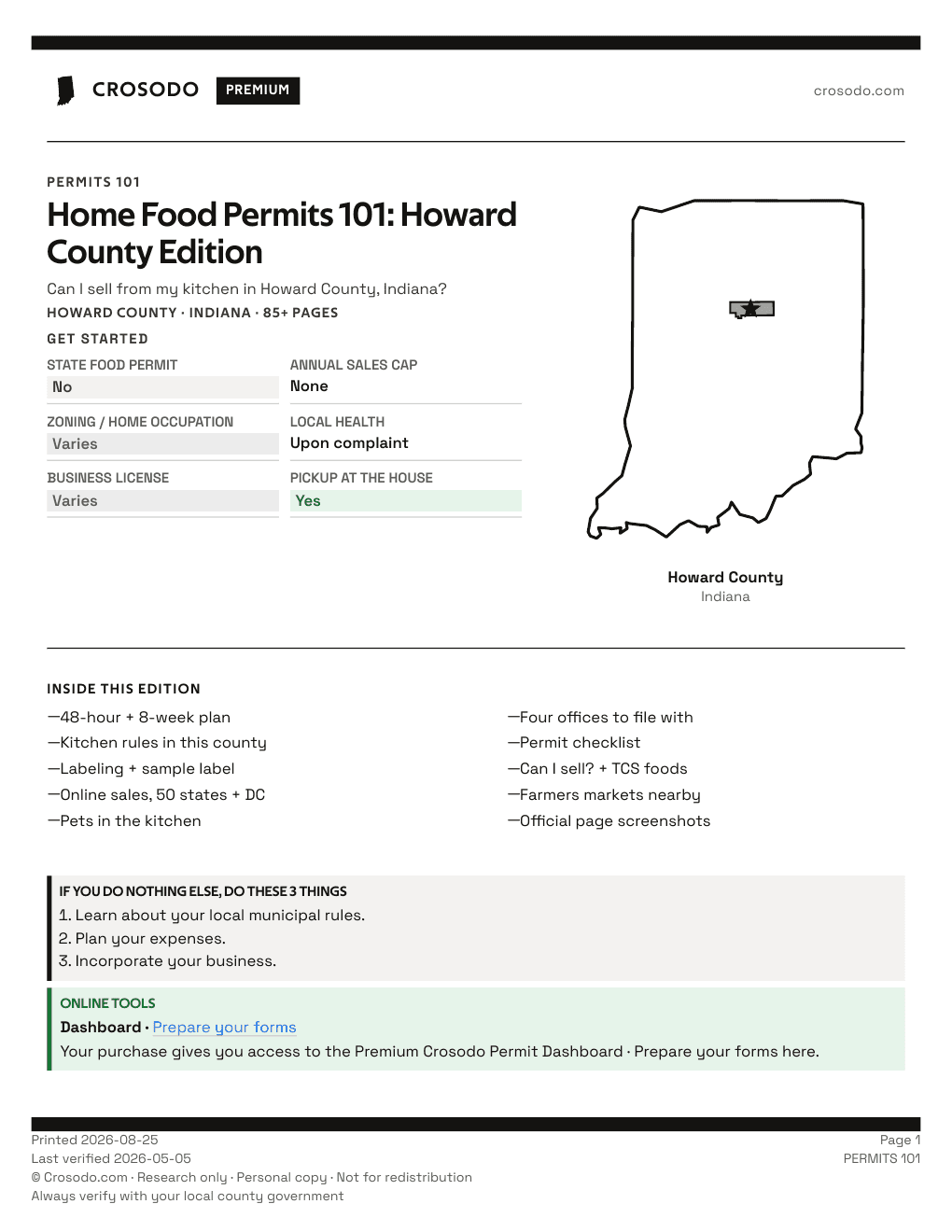 Permit Guide 101 cover for Howard County