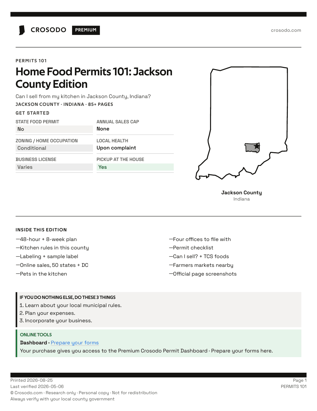Permit Guide 101 cover for Jackson County