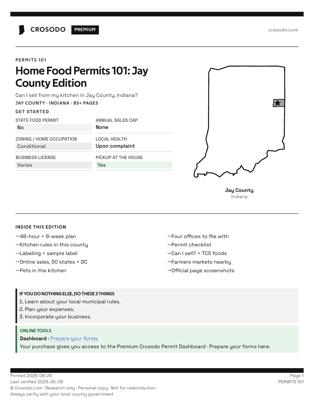 Permit Guide 101 cover for Jay County