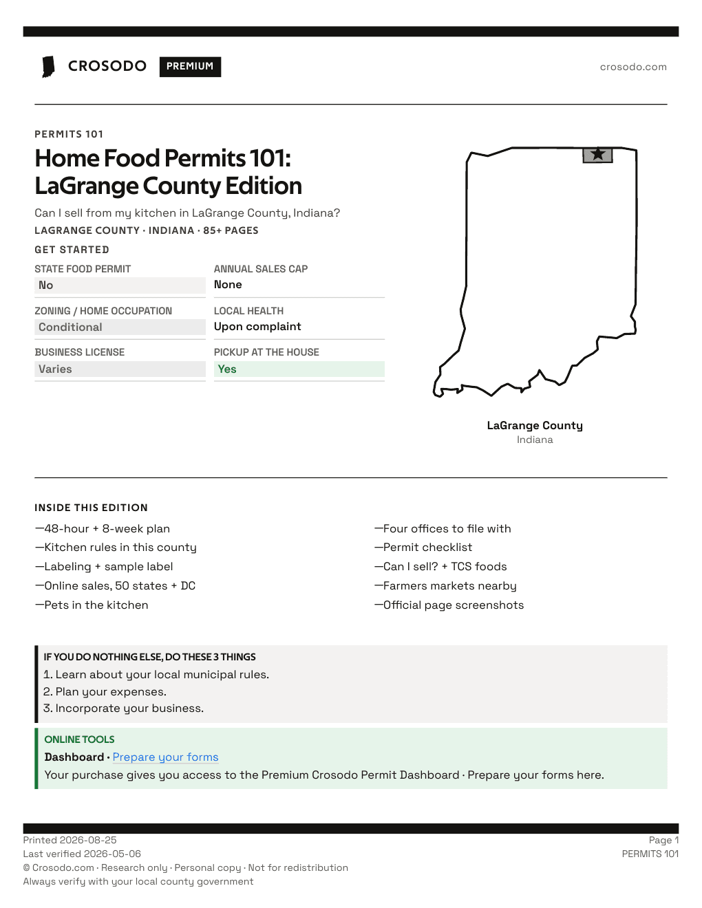 Permit Guide 101 cover for LaGrange County