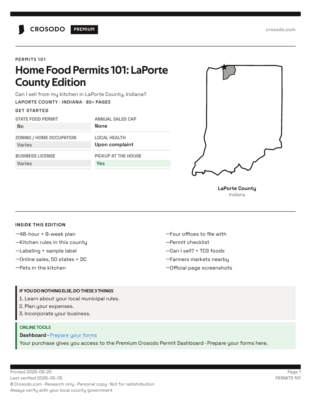 Permit Guide 101 cover for LaPorte County