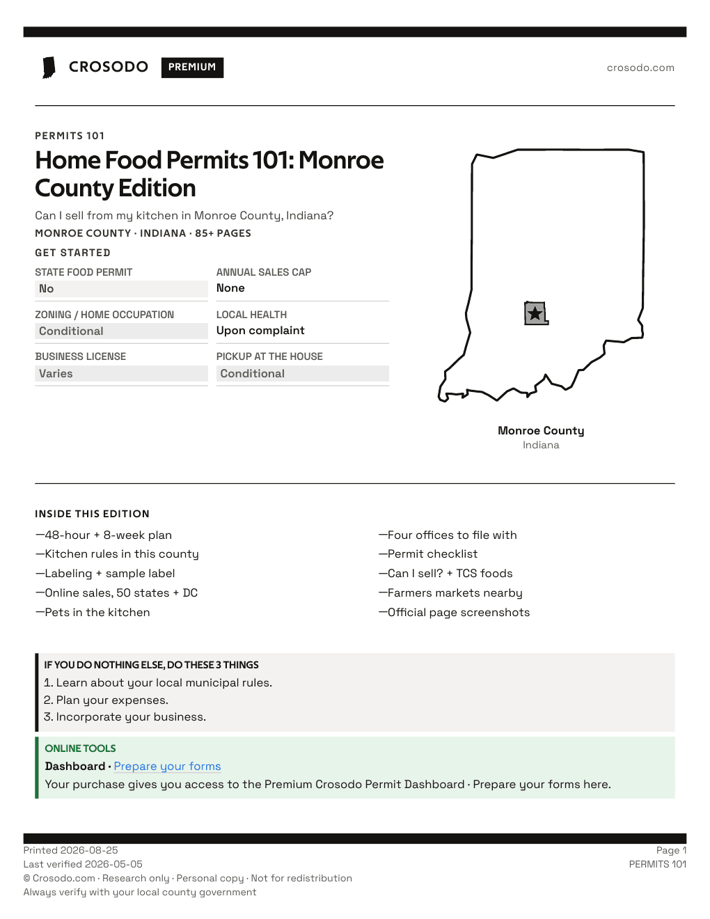 Permit Guide 101 cover for Monroe County