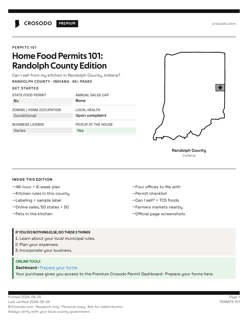 Permit Guide 101 cover for Randolph County