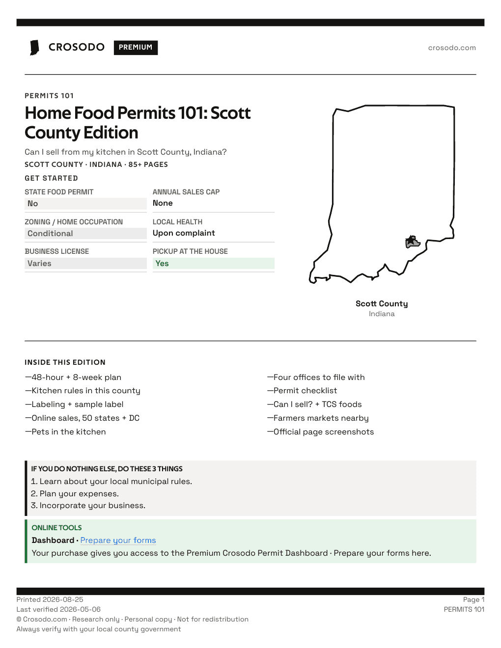 Permit Guide 101 cover for Scott County