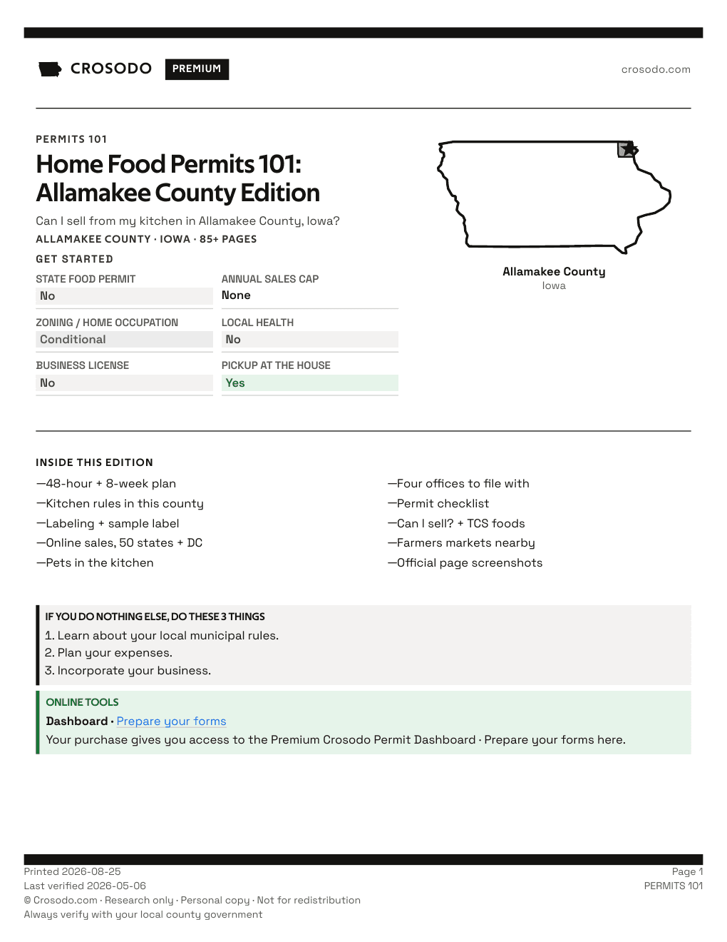 Permit Guide 101 cover for Allamakee County