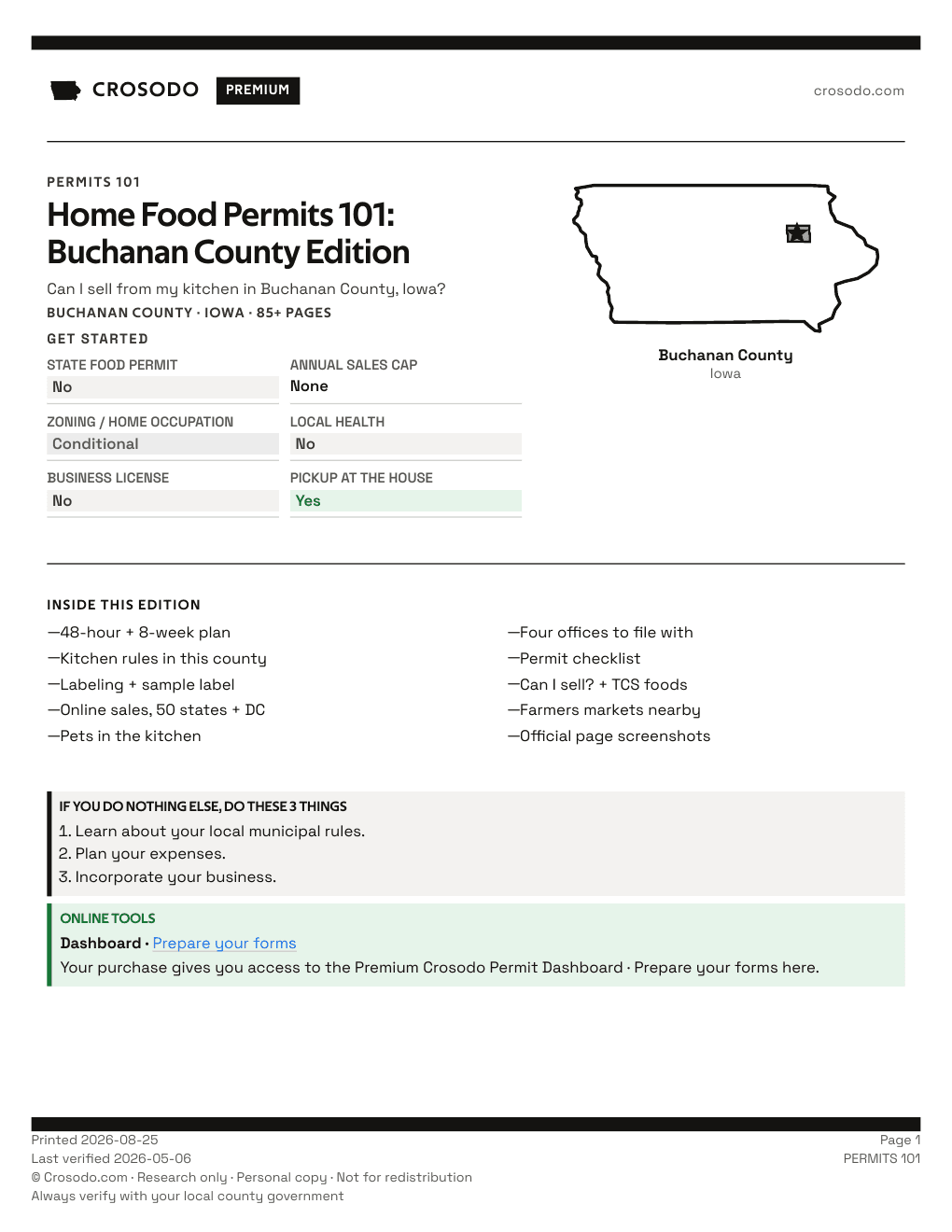 Permit Guide 101 cover for Buchanan County
