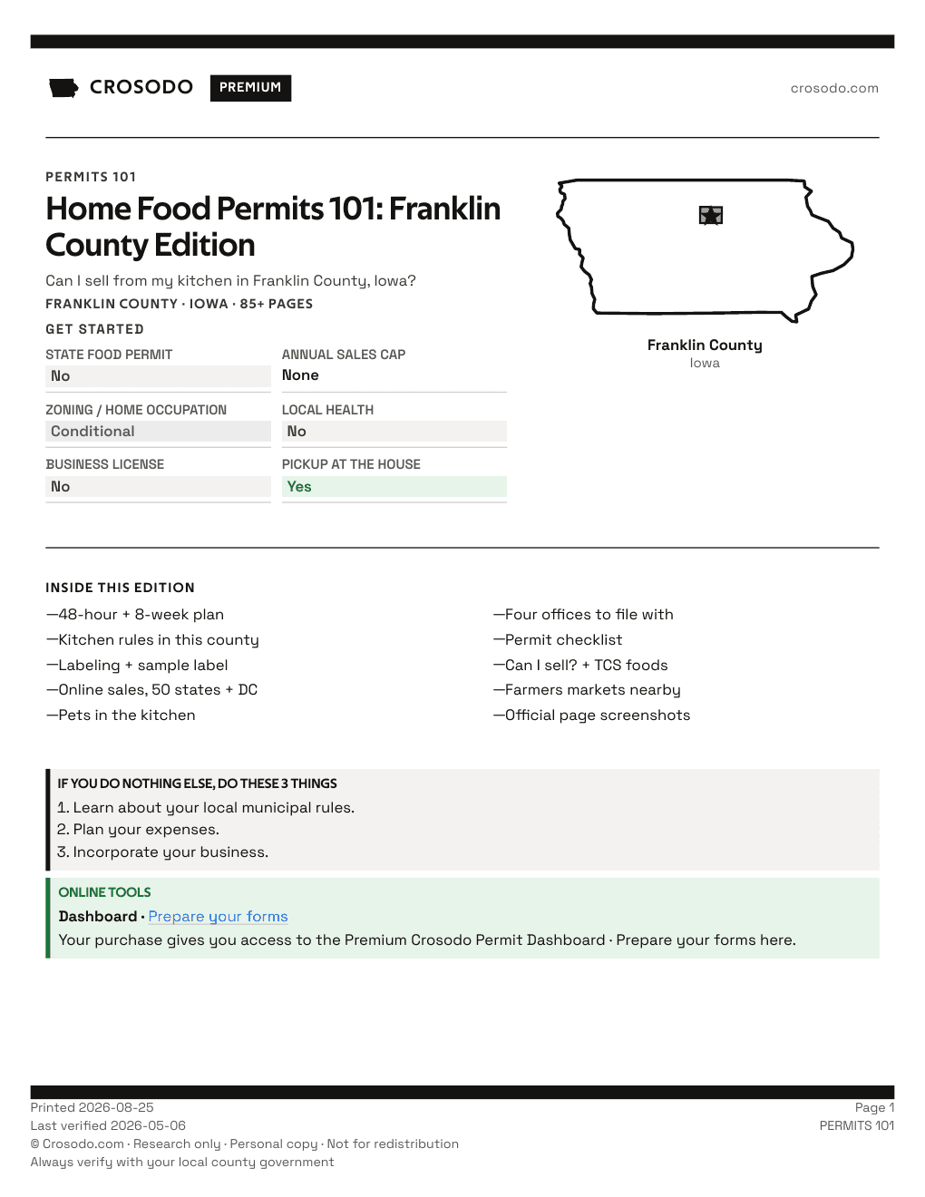 Permit Guide 101 cover for Franklin County