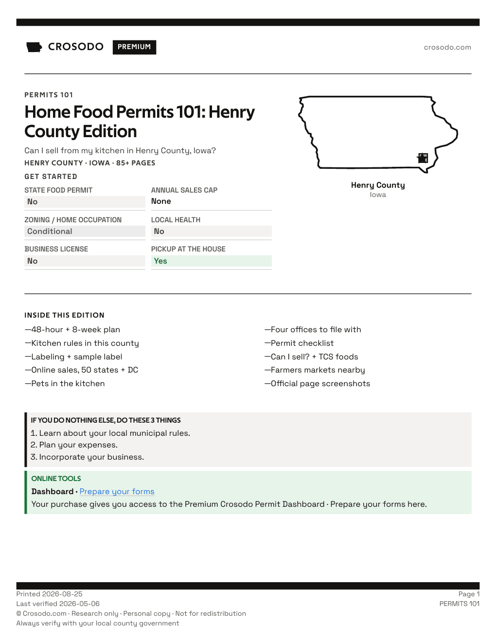 Permit Guide 101 cover for Henry County