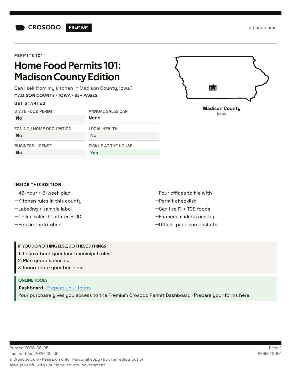 Permit Guide 101 cover for Madison County