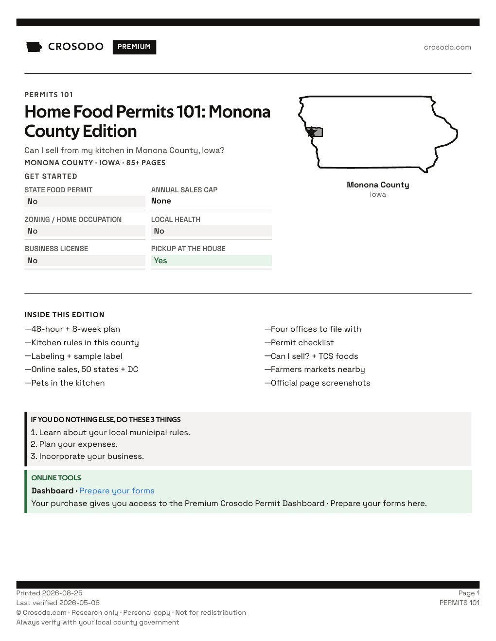 Permit Guide 101 cover for Monona County