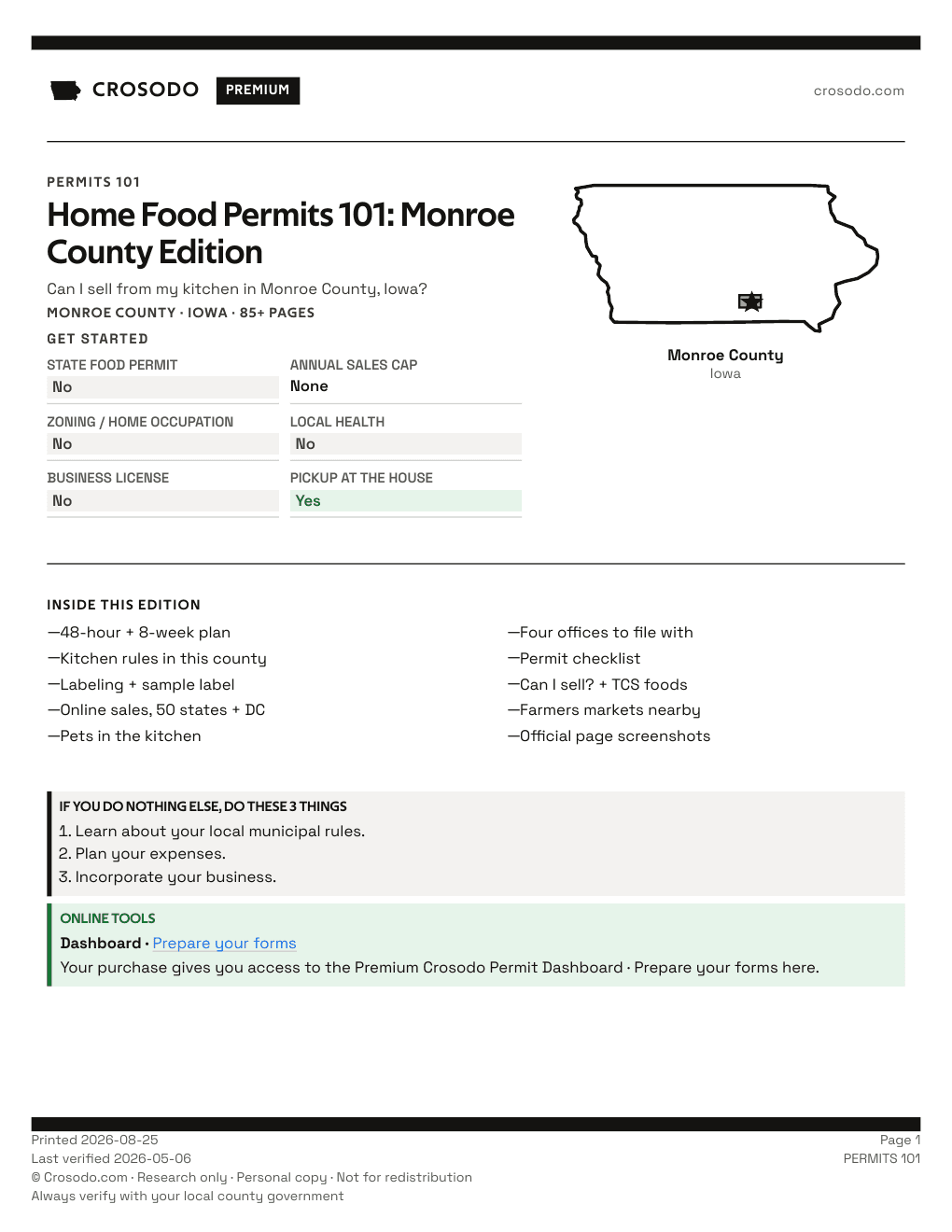 Permit Guide 101 cover for Monroe County