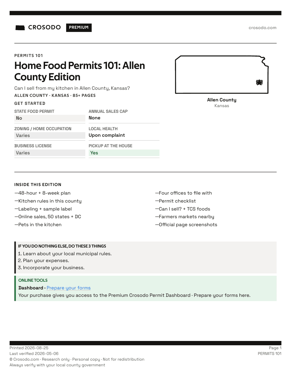 Permit Guide 101 cover for Allen County