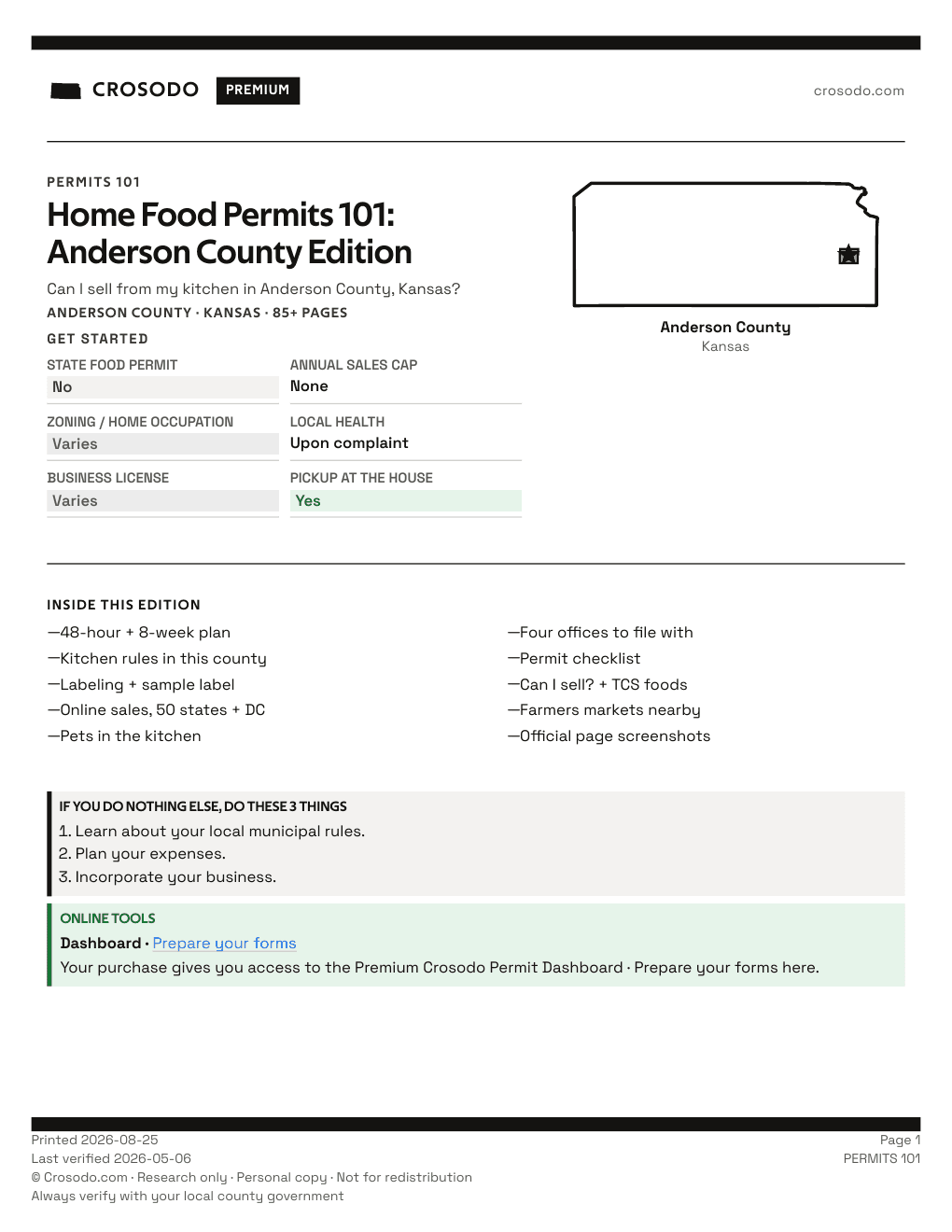 Permit Guide 101 cover for Anderson County