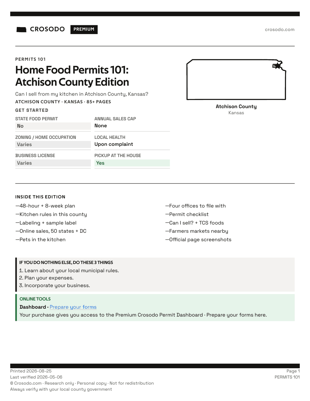 Permit Guide 101 cover for Atchison County