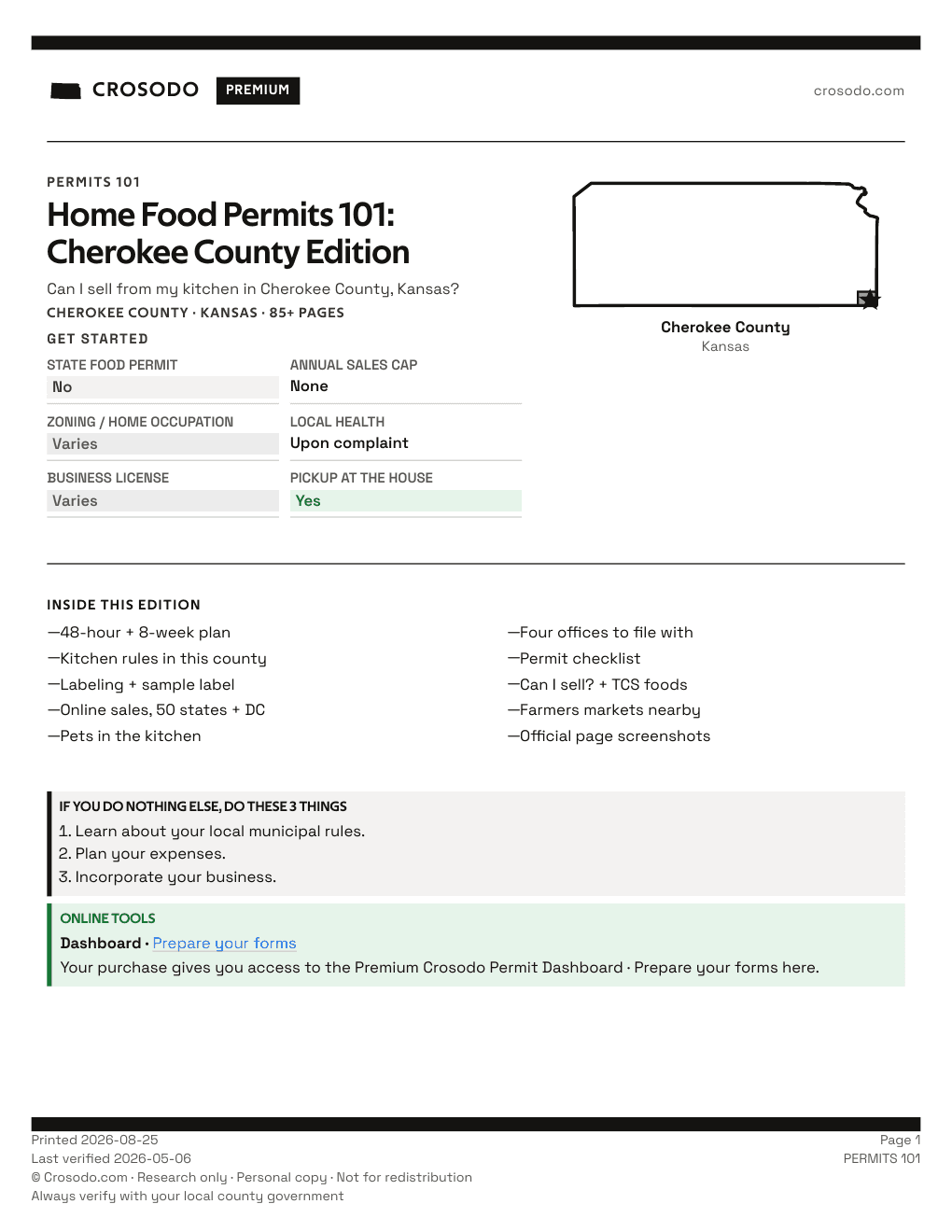 Permit Guide 101 cover for Cherokee County