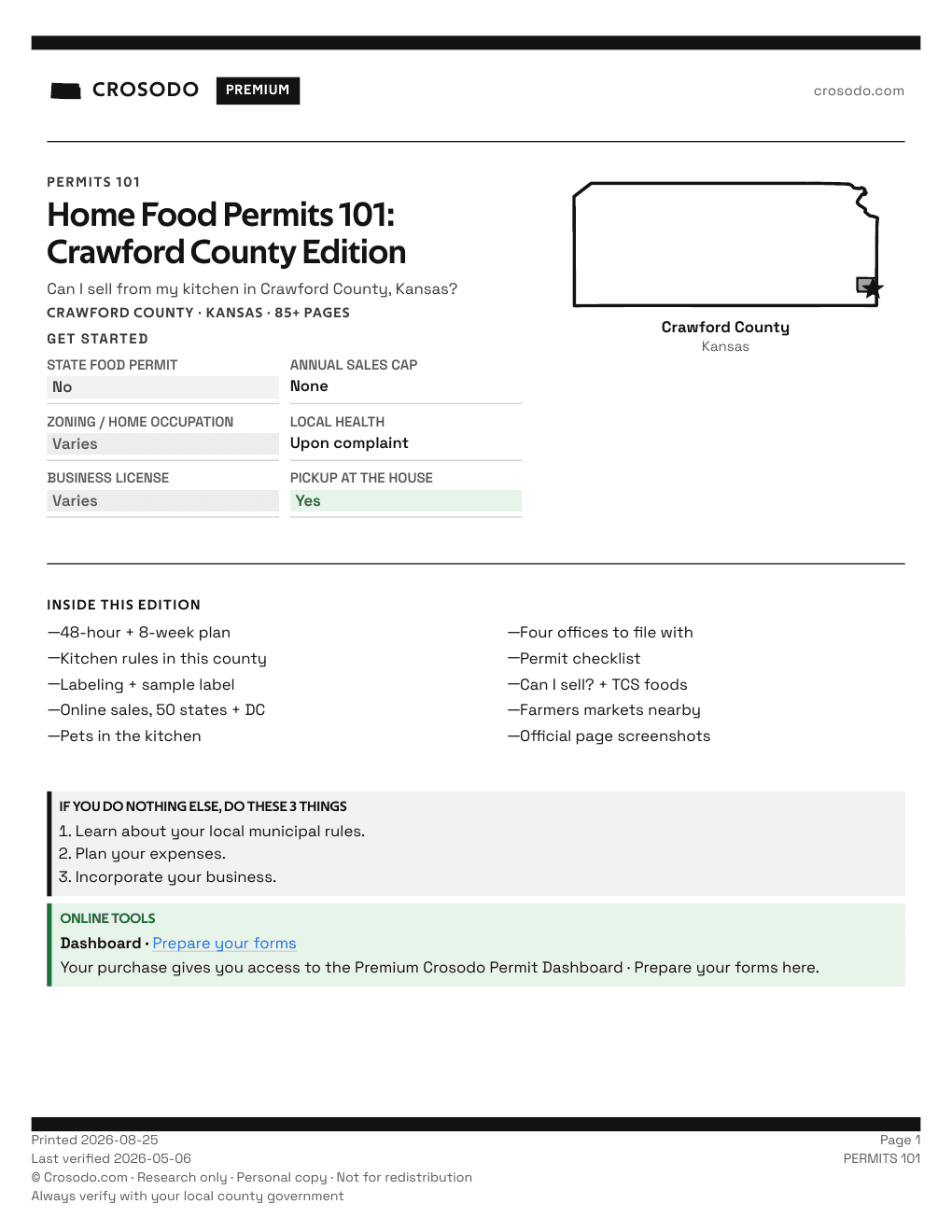 Permit Guide 101 cover for Crawford County