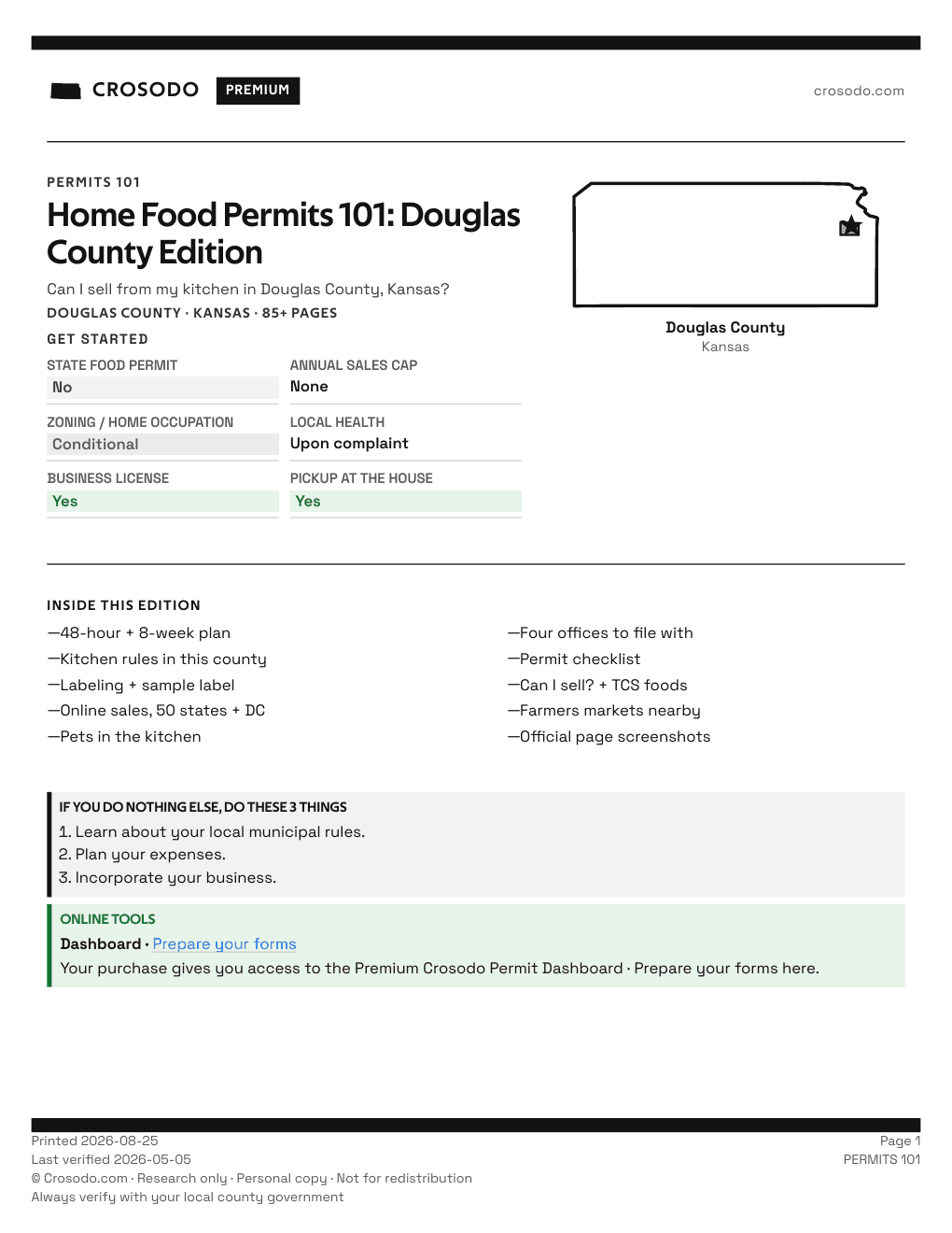 Permit Guide 101 cover for Douglas County