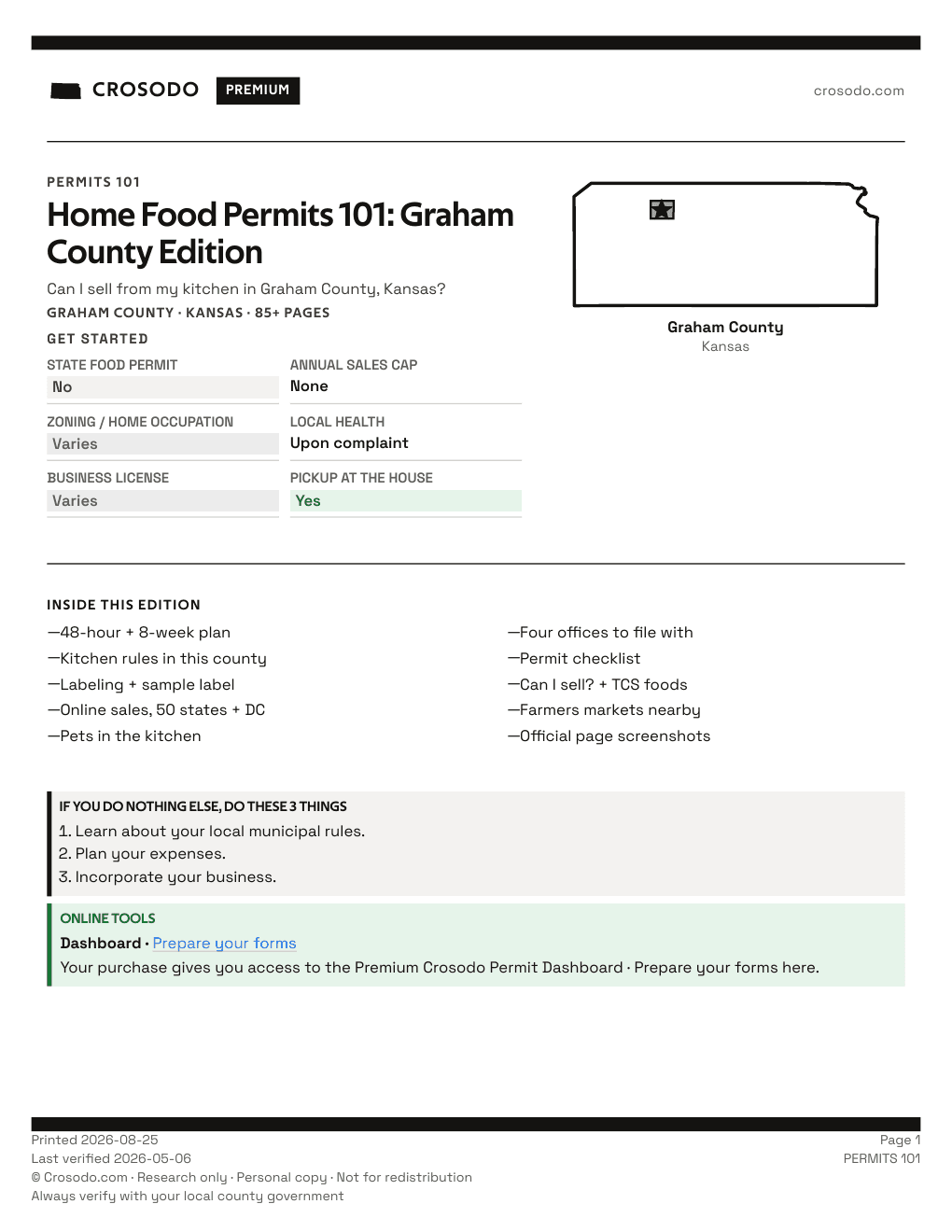 Permit Guide 101 cover for Graham County