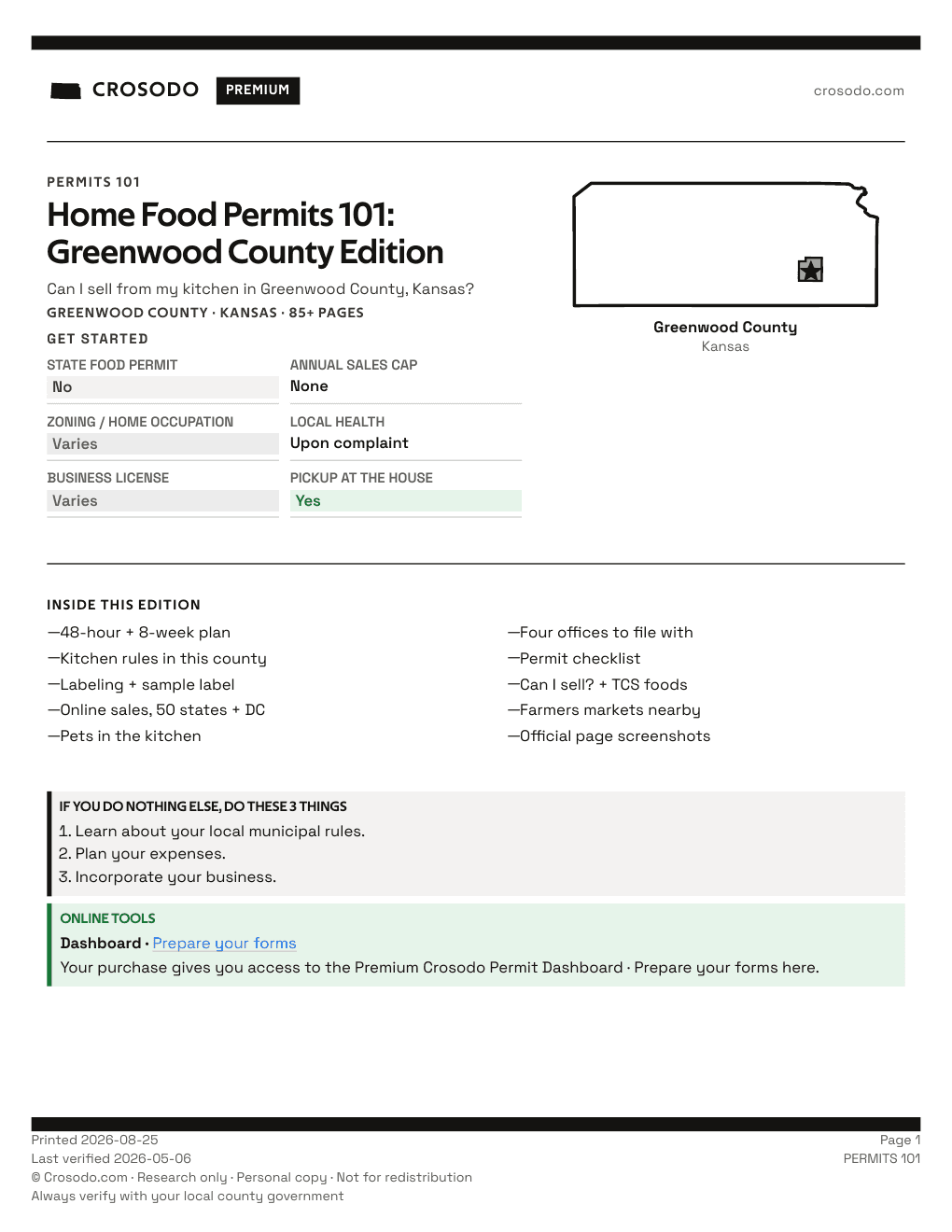 Permit Guide 101 cover for Greenwood County