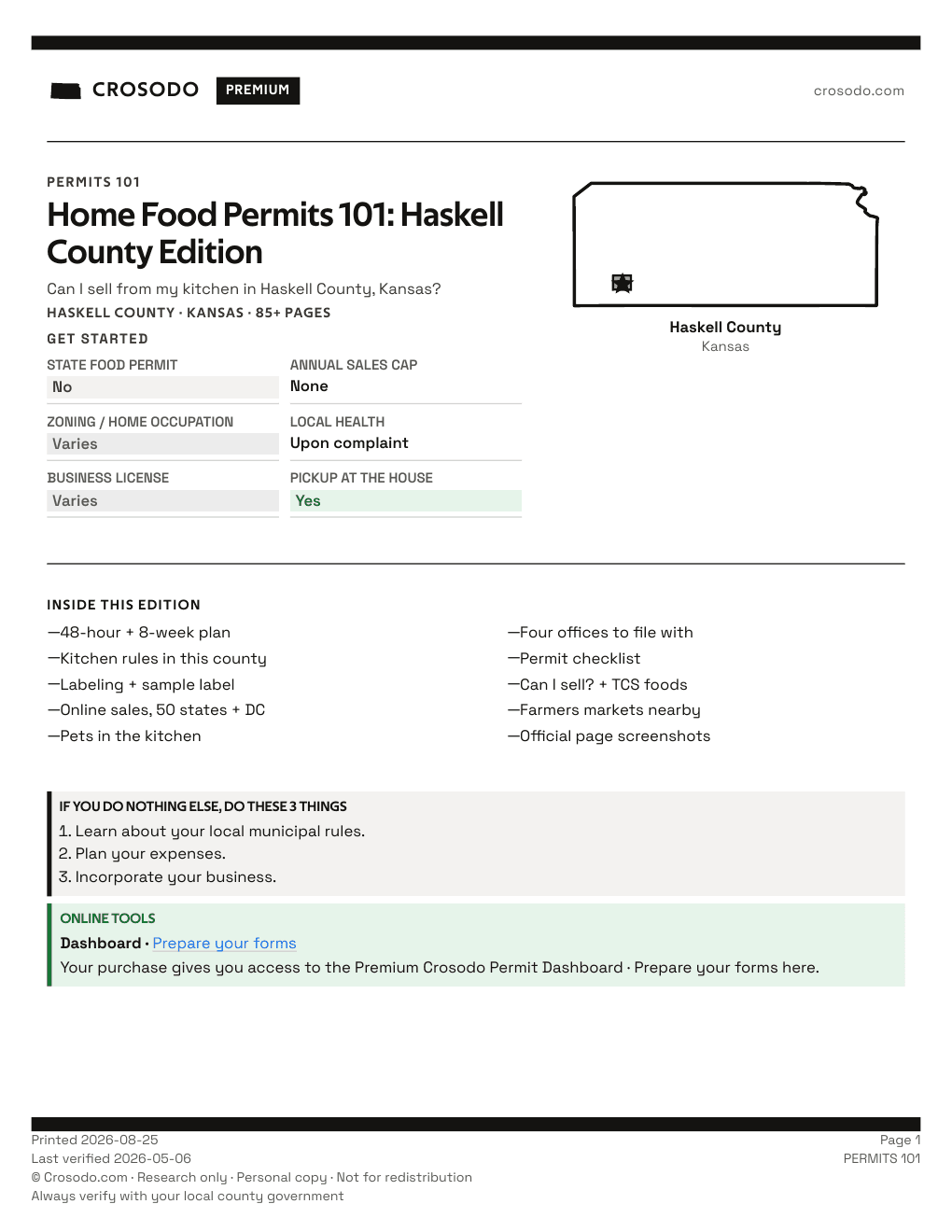 Permit Guide 101 cover for Haskell County