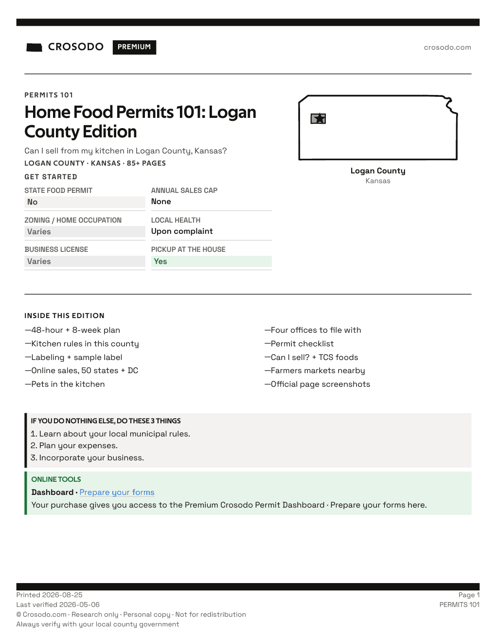 Permit Guide 101 cover for Logan County