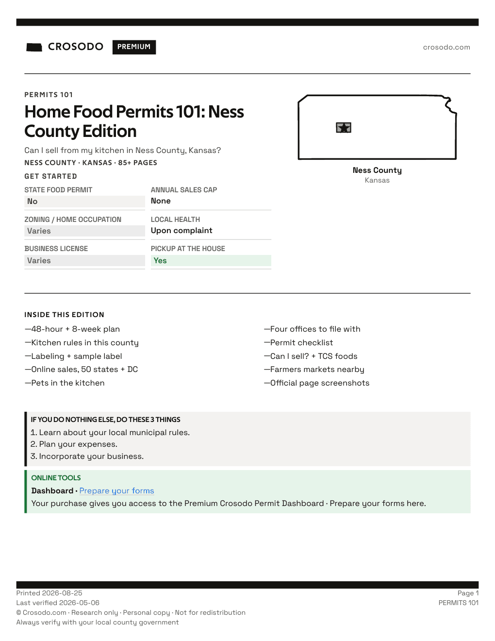 Permit Guide 101 cover for Ness County
