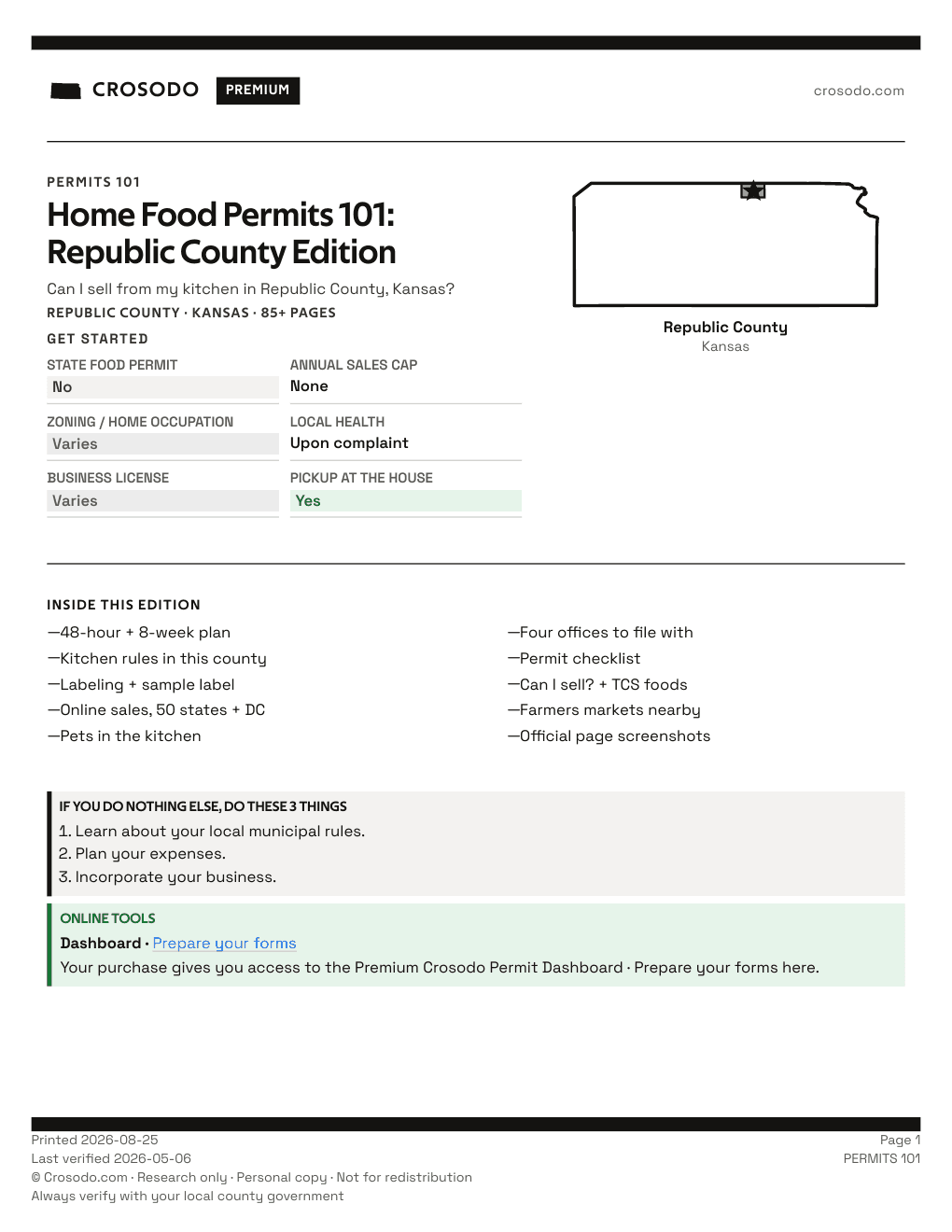 Permit Guide 101 cover for Republic County