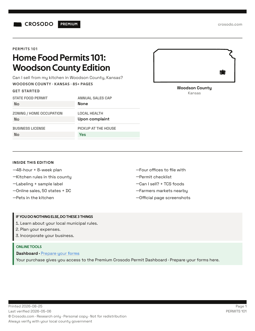 Permit Guide 101 cover for Woodson County