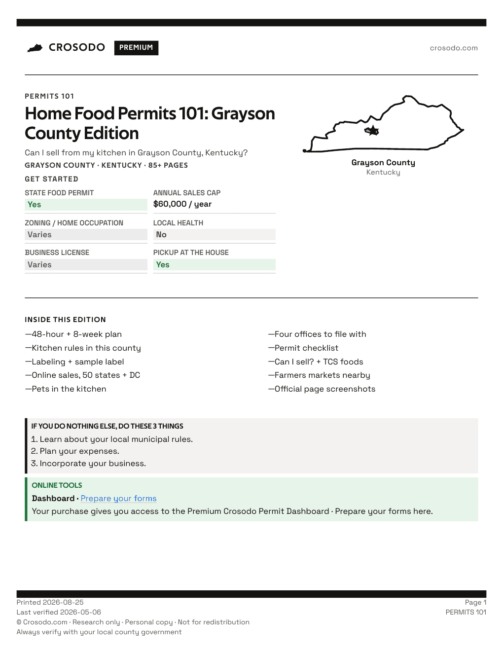 Permit Guide 101 cover for Grayson County