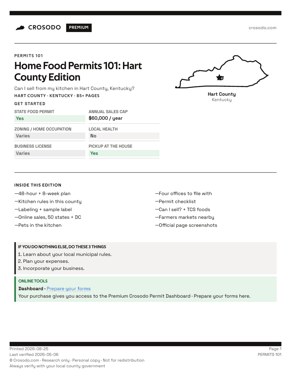 Permit Guide 101 cover for Hart County